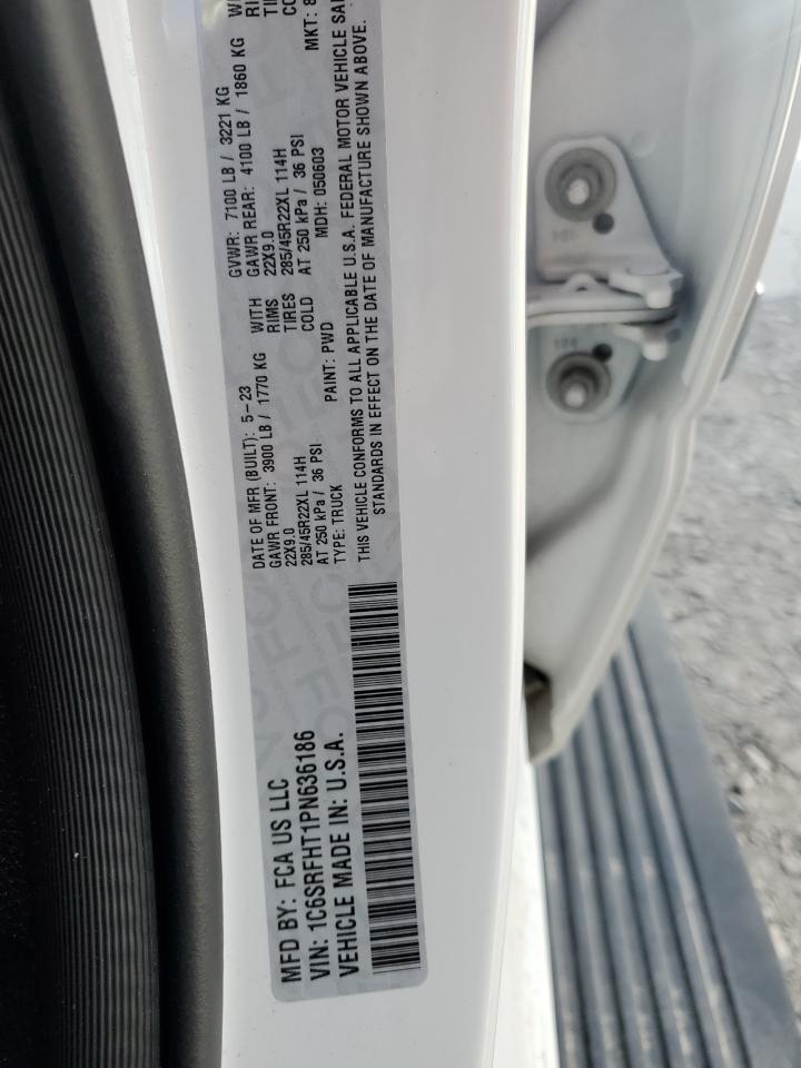 2023 RAM 1500 LIMITED VIN:1C6SRFHT1PN636186