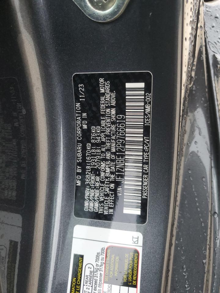 2023 TOYOTA GR 86 PREMIUM VIN:JF1ZNBE12P9766619