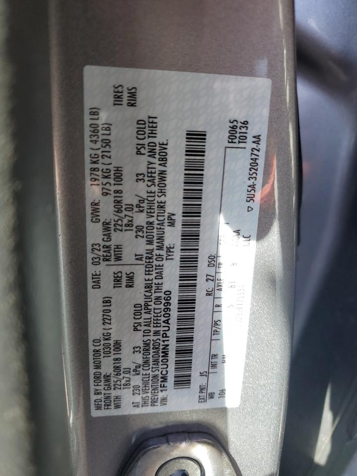 2023 FORD ESCAPE ST LINE VIN:1FMCU0MN1PUA09960
