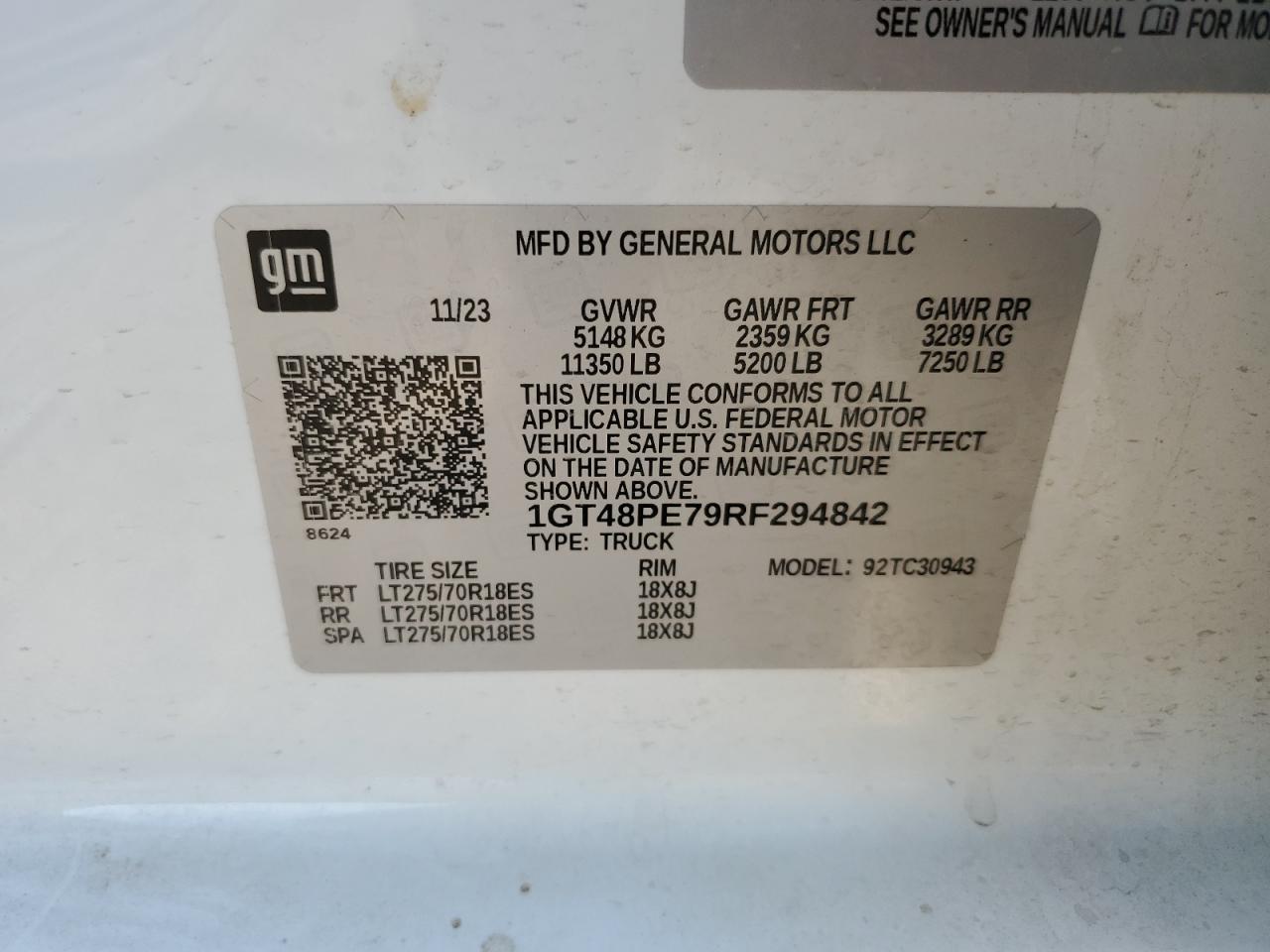 2024 GMC SIERRA C3500 VIN:1GT48PE79RF294842