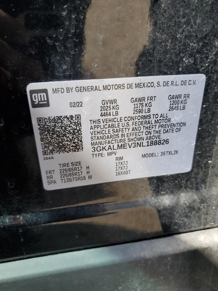 2022 GMC TERRAIN SLE VIN:3GKALMEV3NL188826