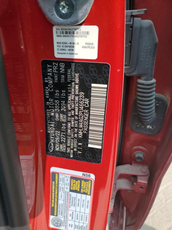 2023 HYUNDAI ELANTRA SEL VIN:KMHLM4AG2PU466239