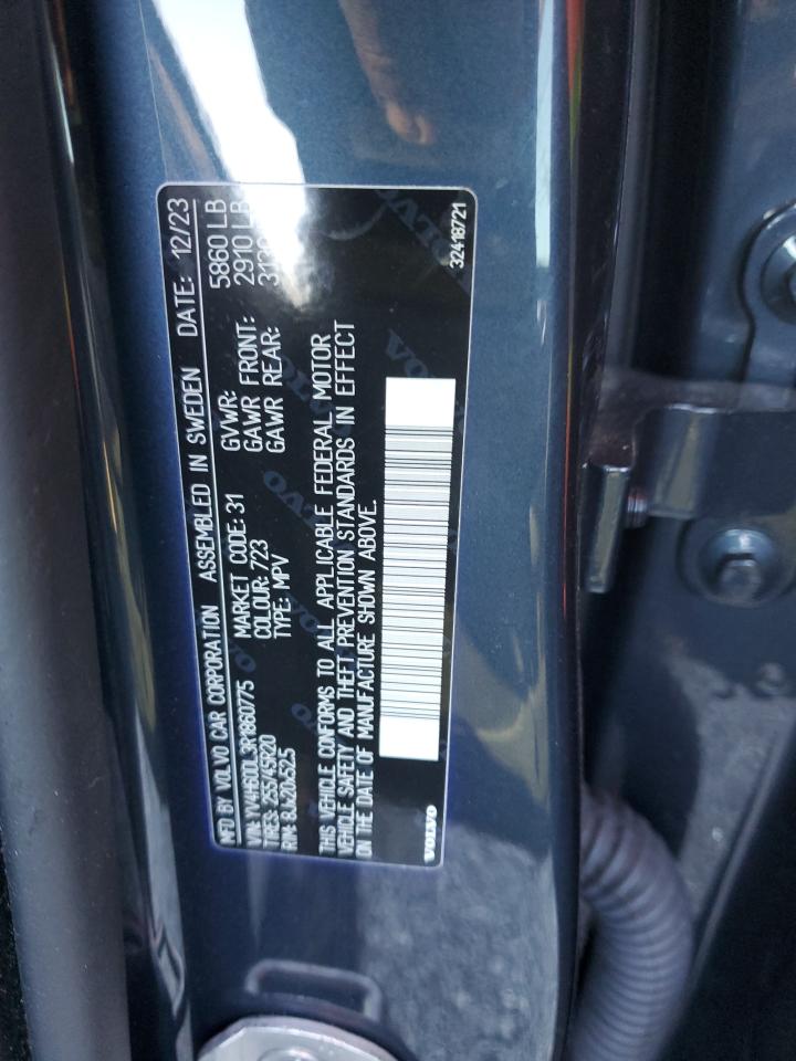 2024 VOLVO XC60 PLUS VIN:YV4H60DL3R1860775