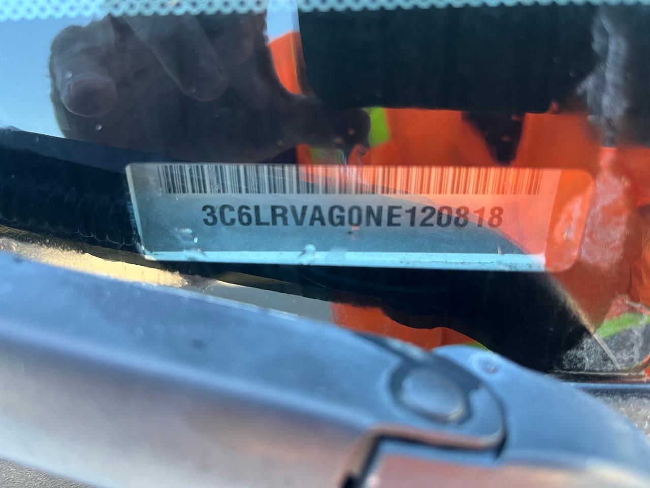 2022 RAM PROMASTER 1500 1500 STANDARD VIN:3C6LRVAG0NE120818