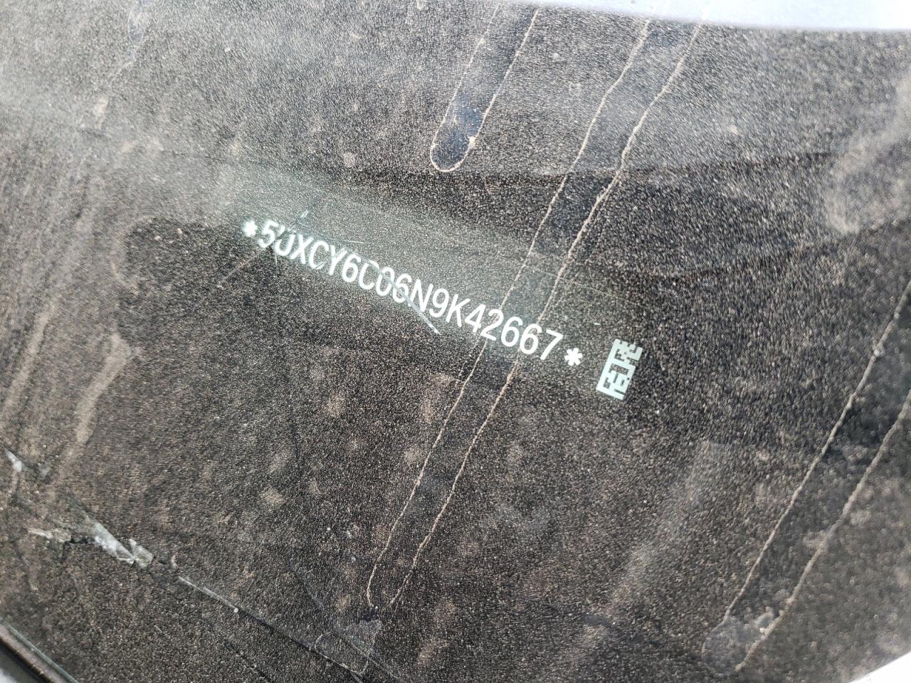 2022 BMW X6 XDRIVE40I VIN:5UXCY6C06N9K42667