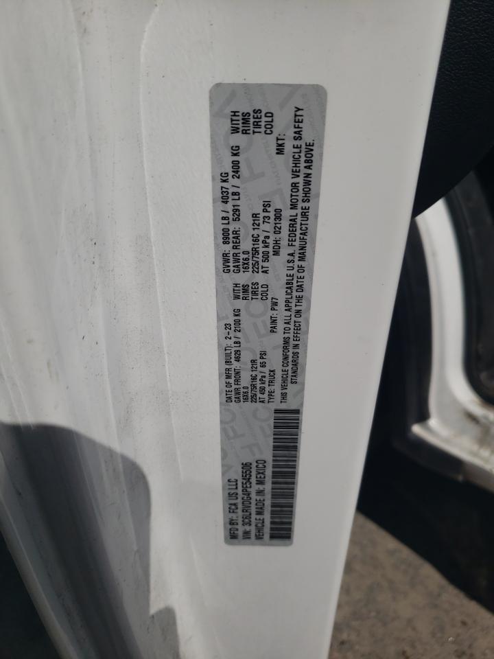 2023 RAM PROMASTER 2500 2500 HIGH VIN:3C6LRVDG4PE545506