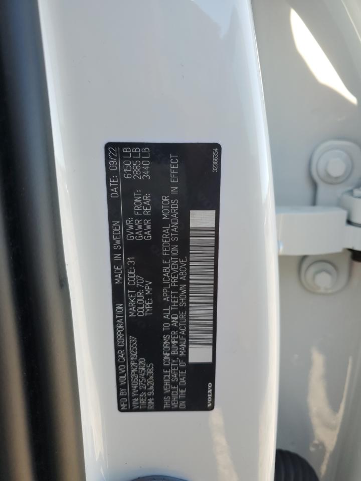 2023 VOLVO XC90 PLUS VIN:YV4062PN2P1925537