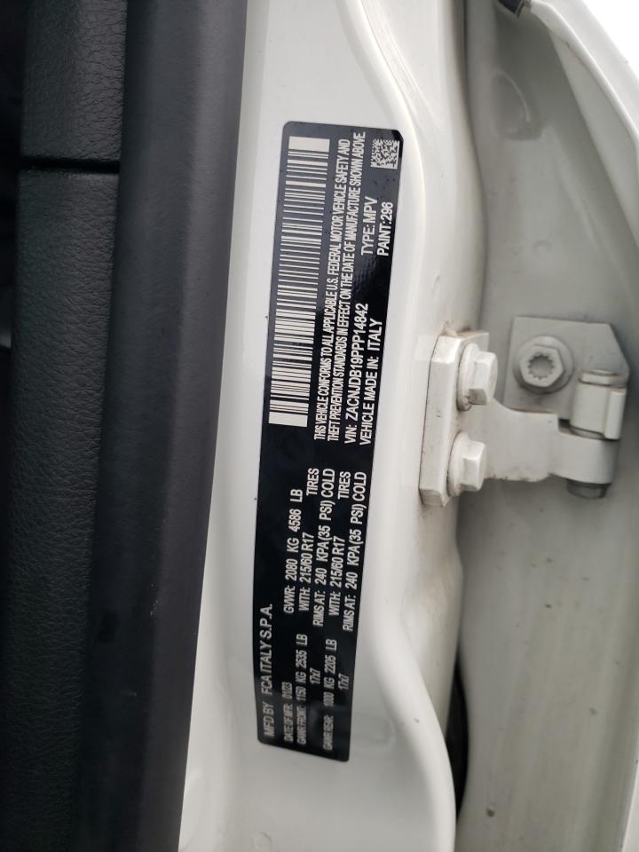 2023 JEEP RENEGADE LATITUDE VIN:ZACNJDB19PPP14842