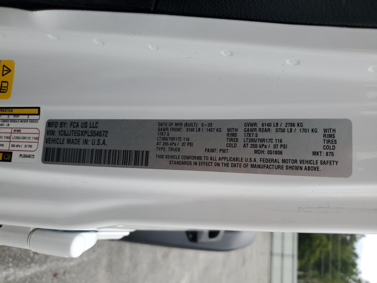 2023 JEEP GLADIATOR MOJAVE VIN:1C6JJTEGXPL554672