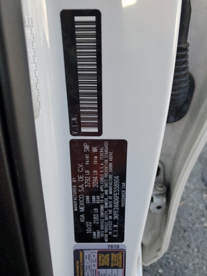 2023 KIA FORTE LX VIN:3KPF24AD6PE558904