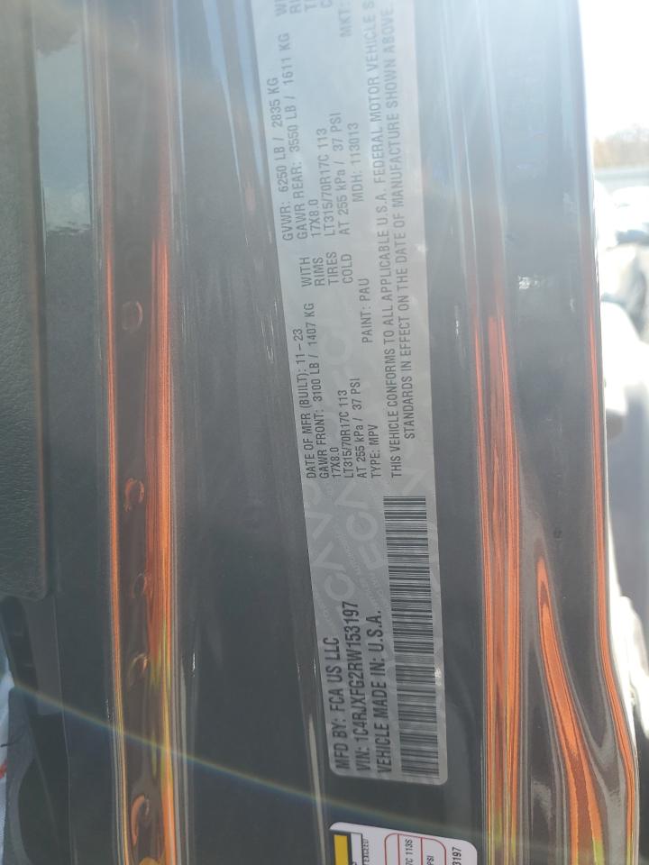 2024 JEEP WRANGLER RUBICON VIN:1C4RJXFG2RW153197