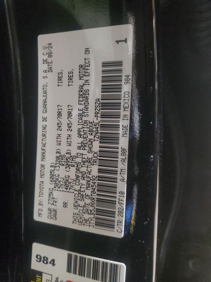 2024 TOYOTA TACOMA DOUBLE CAB VIN:3TYLB5JNXRT045492