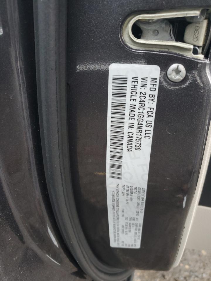 2022 CHRYSLER PACIFICA LIMITED VIN:2C4RC1GG4NR175730