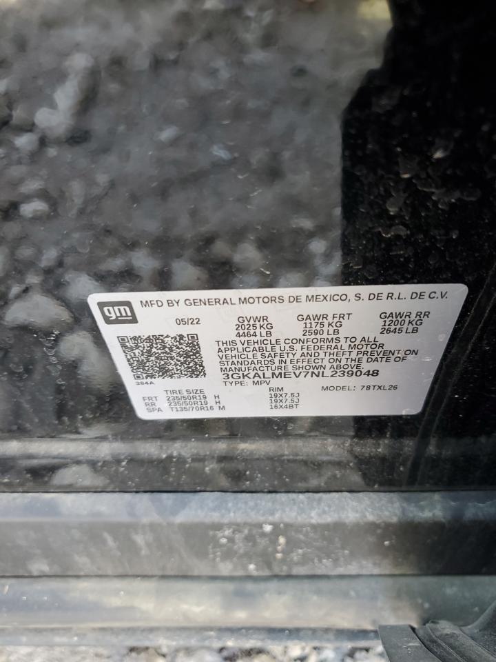 2022 GMC TERRAIN SLE VIN:3GKALMEV7NL239048