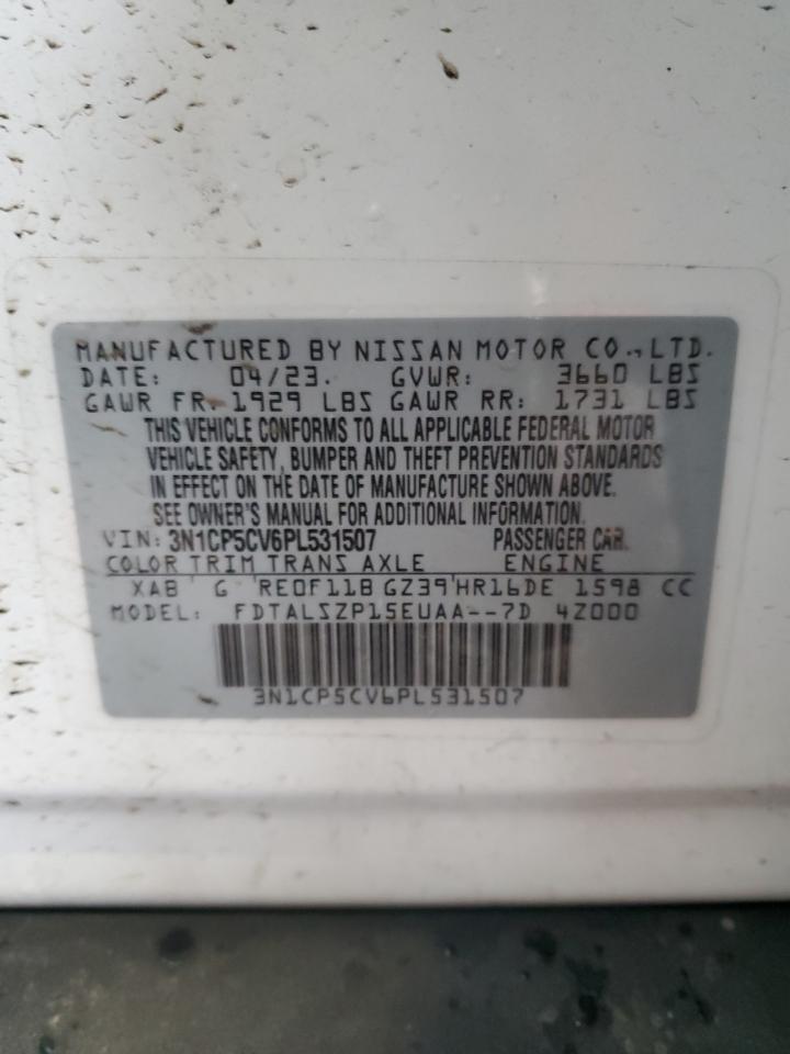 2023 NISSAN KICKS SV VIN:3N1CP5CV6PL531507