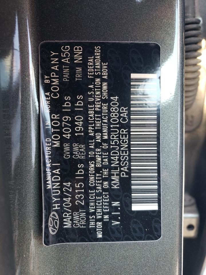 2024 HYUNDAI ELANTRA LIMITED VIN:KMHLN4DJ5RU108804