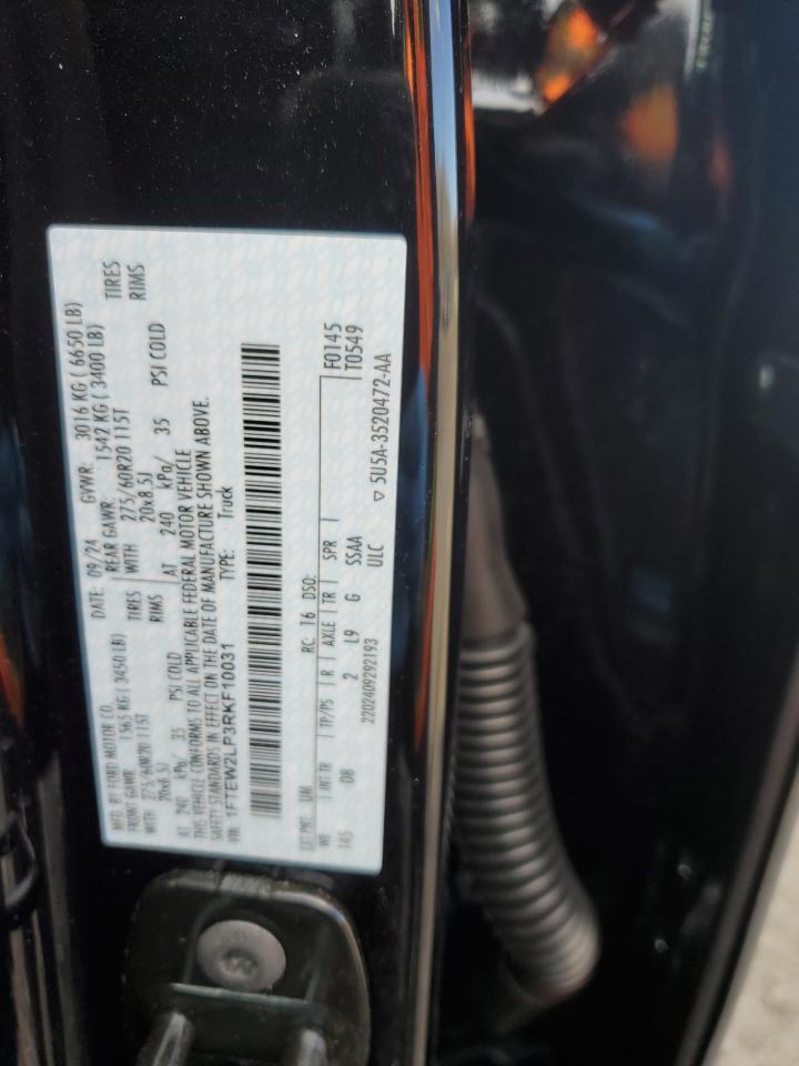 2024 FORD F150 STX VIN:1FTEW2LP3RKF10031