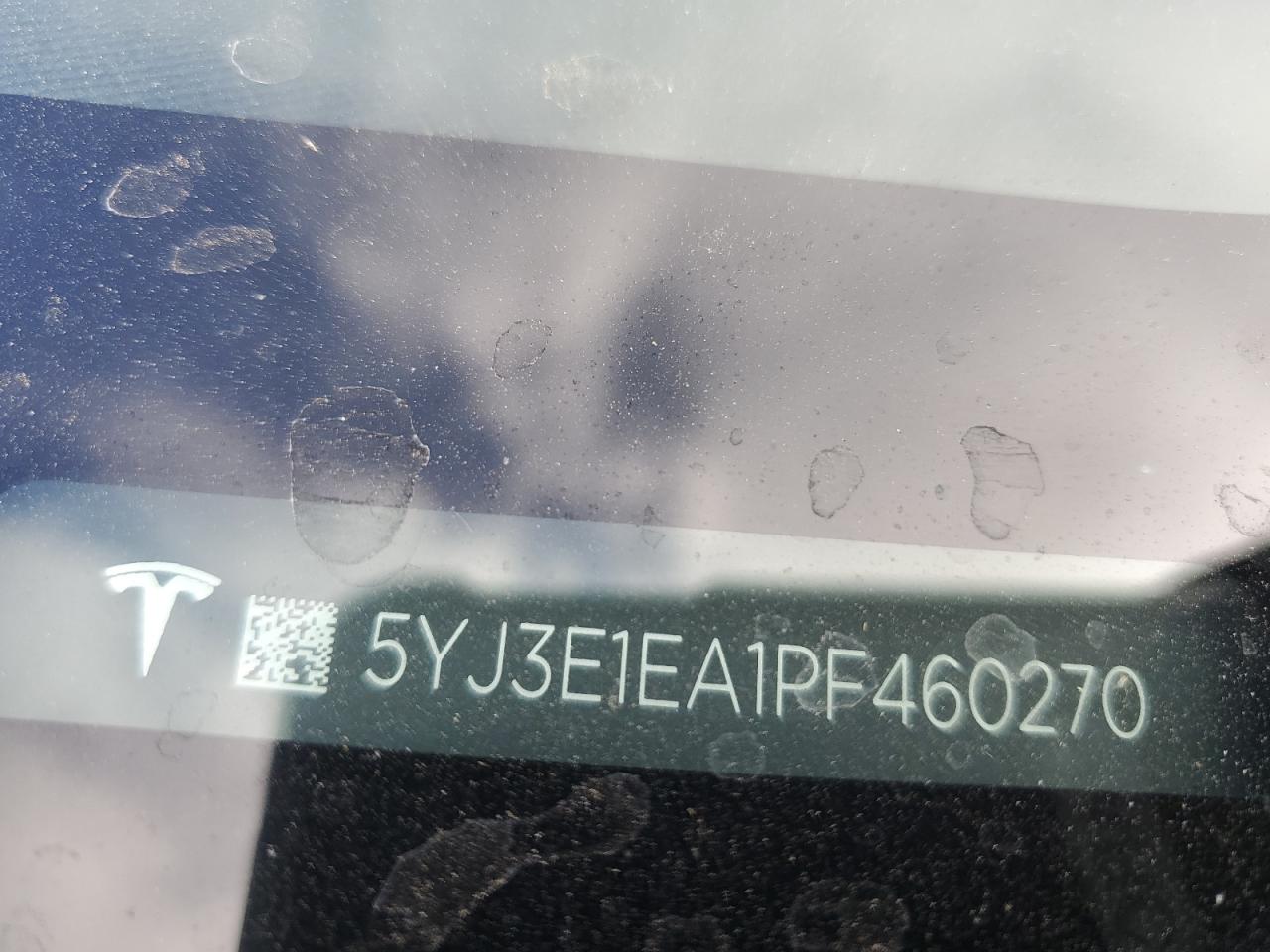 2023 TESLA MODEL 3 VIN:5YJ3E1EA1PF460270