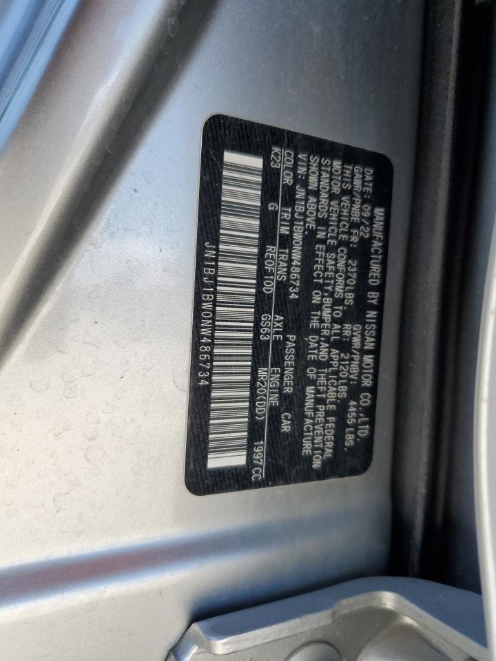 2022 NISSAN ROGUE SPORT SV VIN:JN1BJ1BW0NW486734