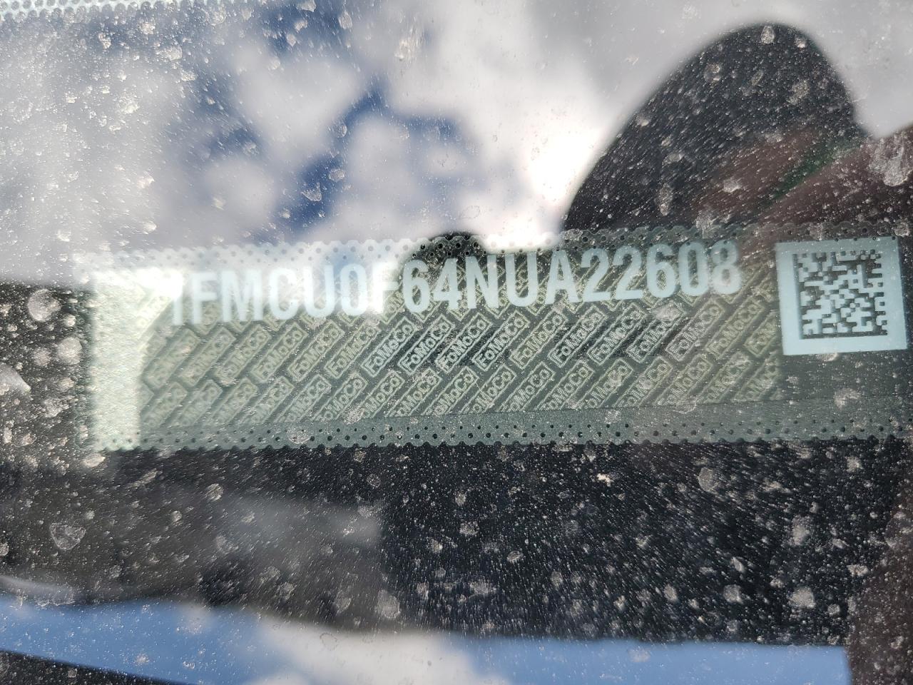 2022 FORD ESCAPE S VIN:1FMCU0F64NUA22608
