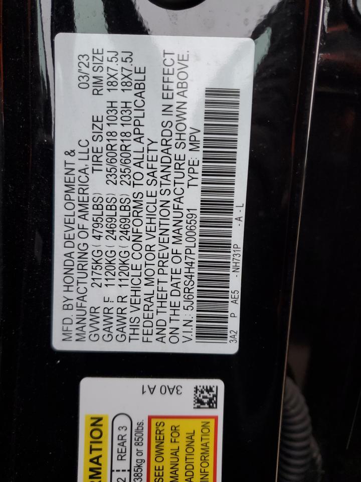 2023 HONDA CR-V EX VIN:5J6RS4H47PL006591