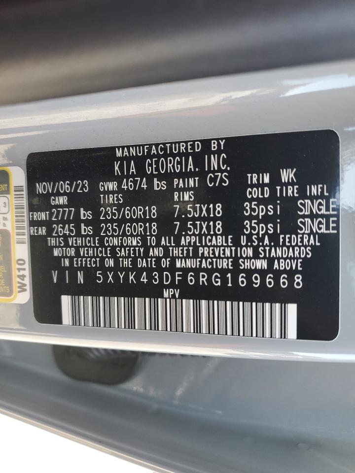 2024 KIA SPORTAGE SX VIN:5XYK43DF6RG169668