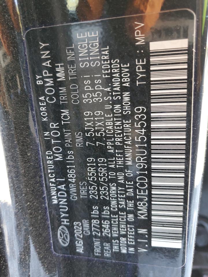 2024 HYUNDAI TUCSON LIMITED VIN:KM8JECD19RU154539