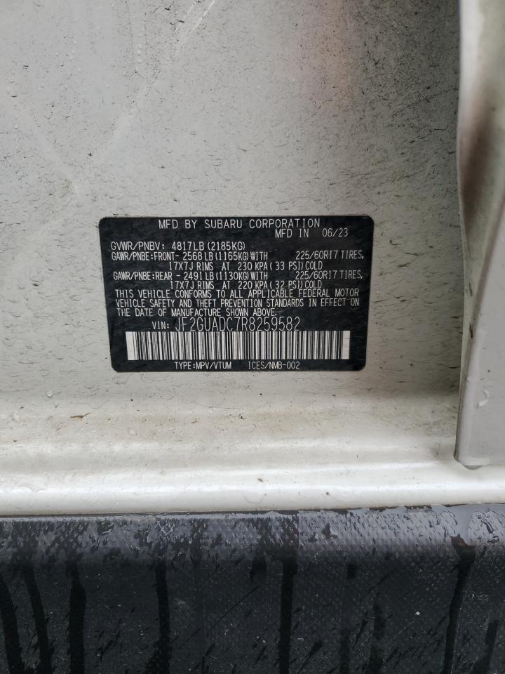 2024 SUBARU CROSSTREK PREMIUM VIN:JF2GUADC7R8259582