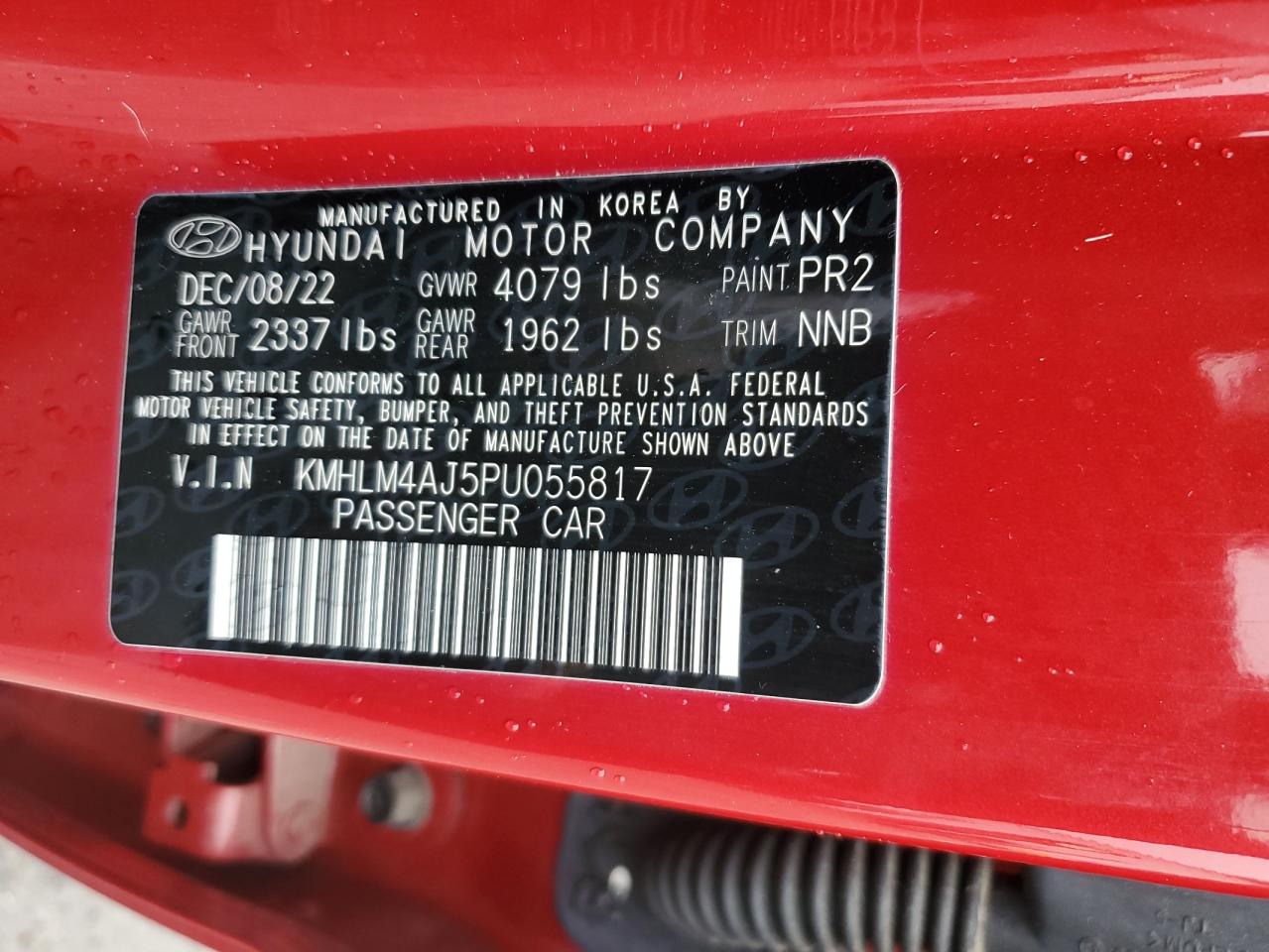 2023 HYUNDAI ELANTRA BLUE VIN:KMHLM4AJ5PU055817