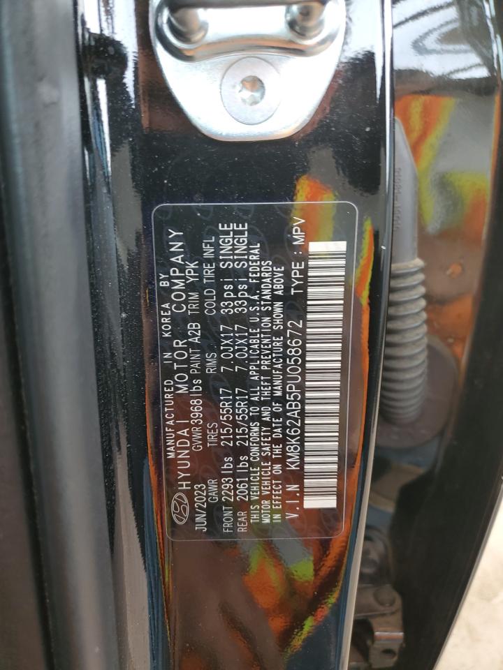 2023 HYUNDAI KONA SEL VIN:KM8K62AB5PU058672