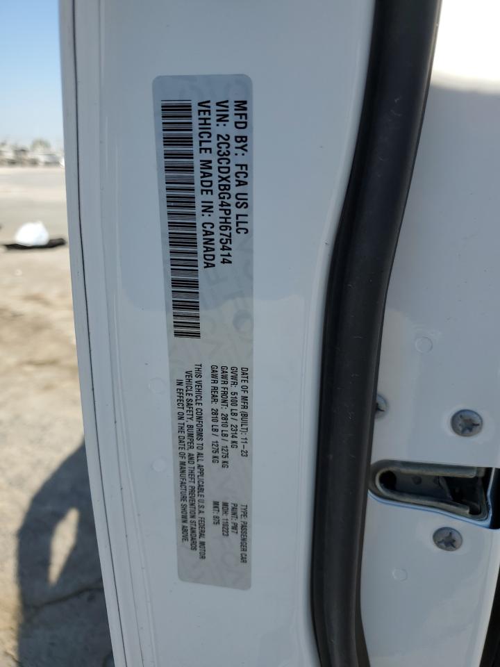 2023 DODGE CHARGER SXT VIN:2C3CDXBG4PH675414