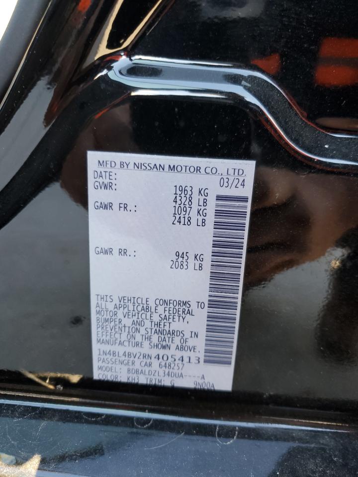2024 NISSAN ALTIMA S VIN:1N4BL4BV2RN405413