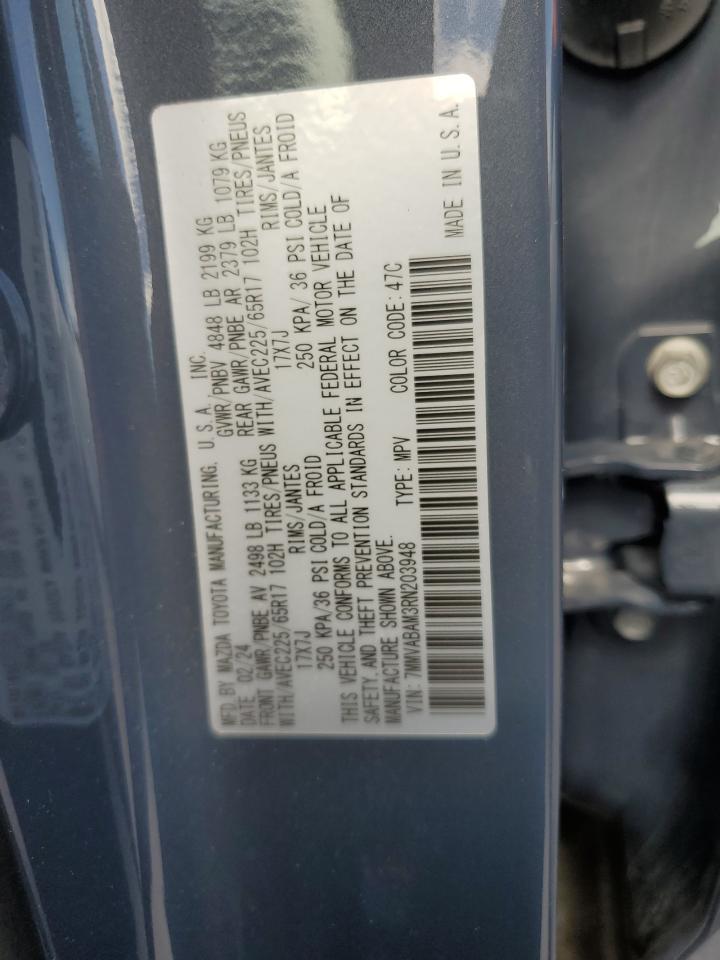 2024 MAZDA CX-50 SELECT VIN:7MMVABAM3RN203948
