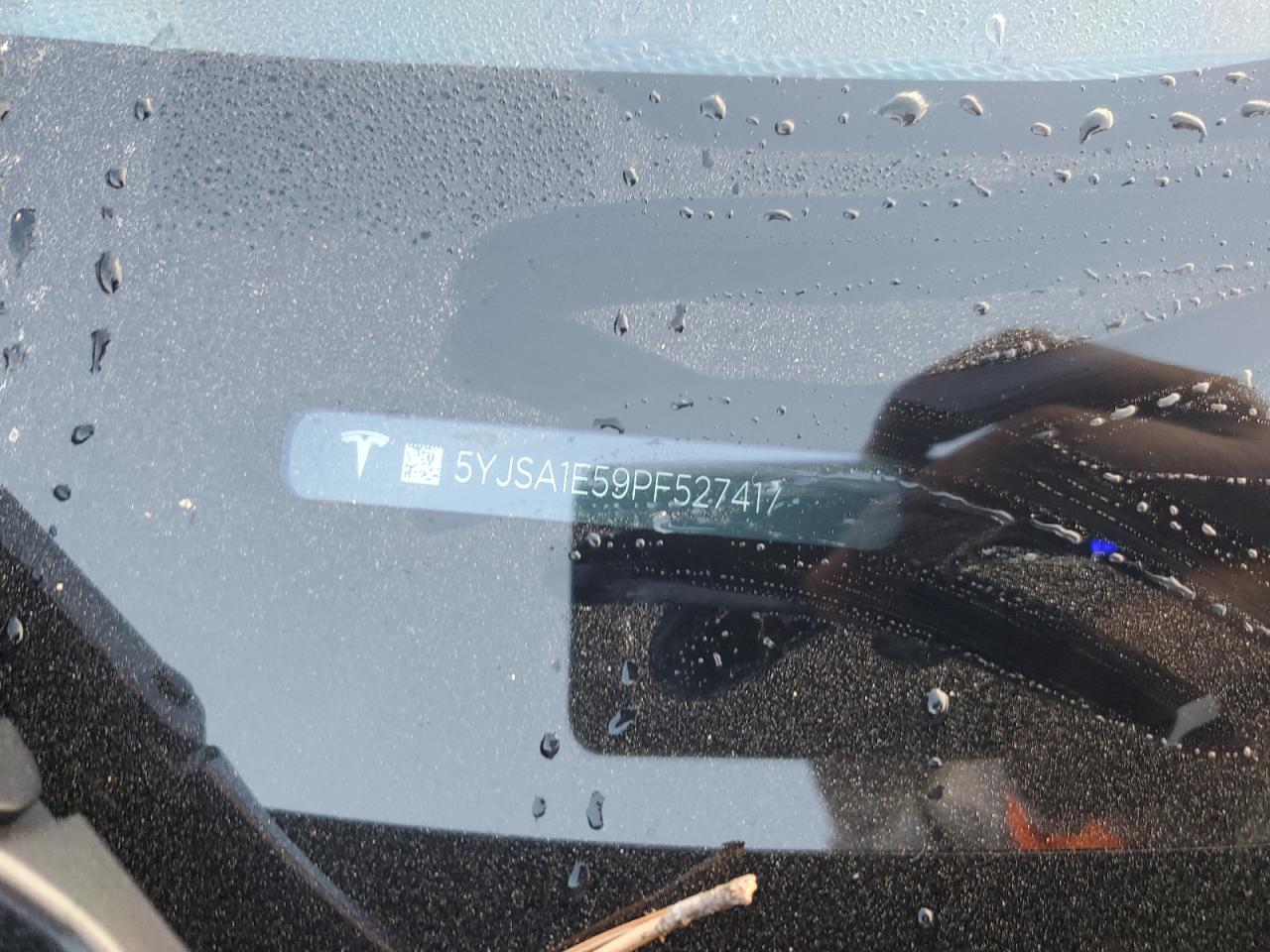 2023 TESLA MODEL S VIN:5YJSA1E59PF527417