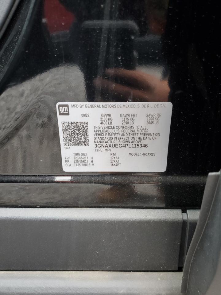 2023 CHEVROLET EQUINOX LT VIN:3GNAXUEG4PL115346