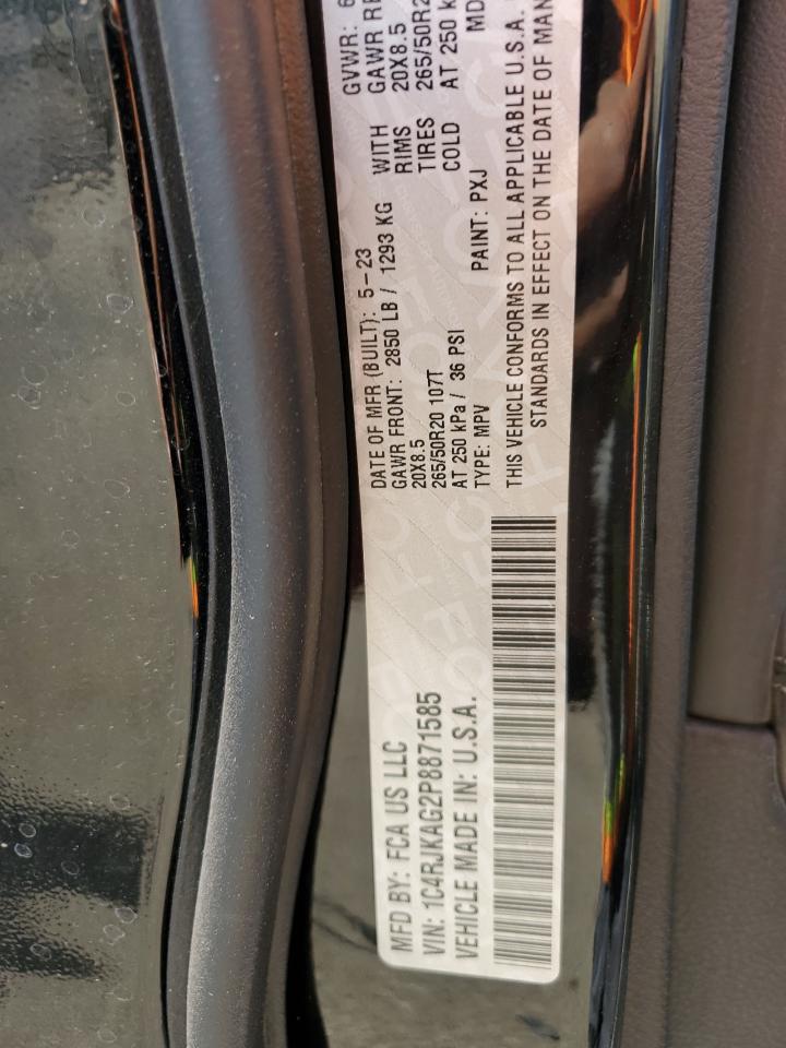 2023 JEEP GRAND CHEROKEE L LAREDO VIN:1C4RJKAG2P8871585