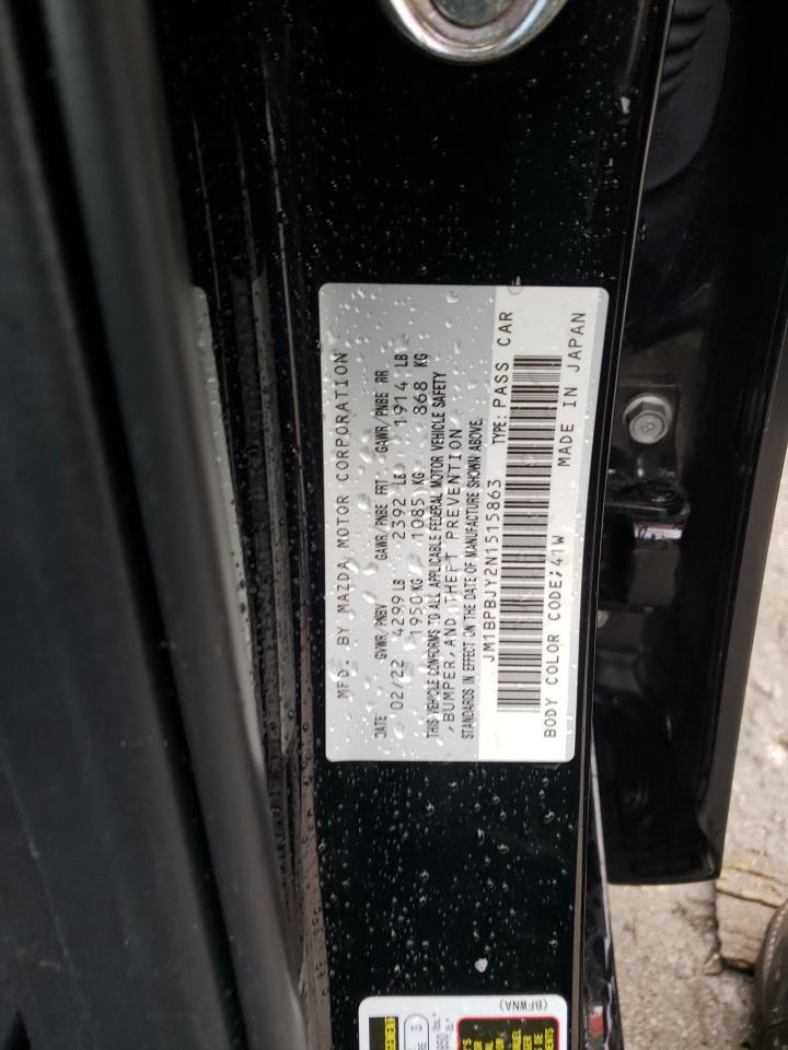 2022 MAZDA 3 VIN:JM1BPBJY2N1515863