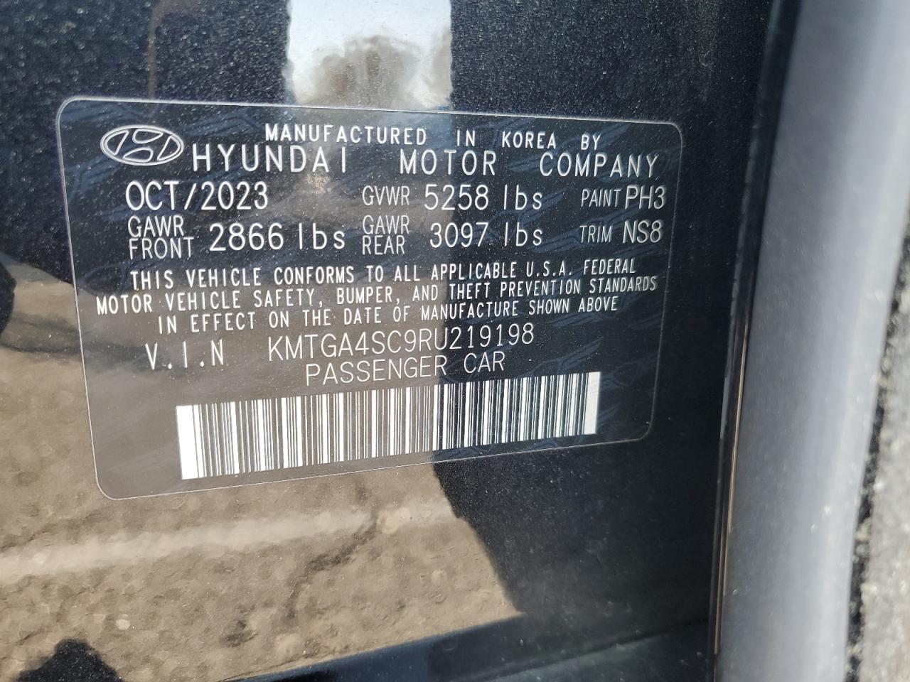 2024 GENESIS G80 SPORT PRESTIGE VIN:KMTGA4SC9RU219198