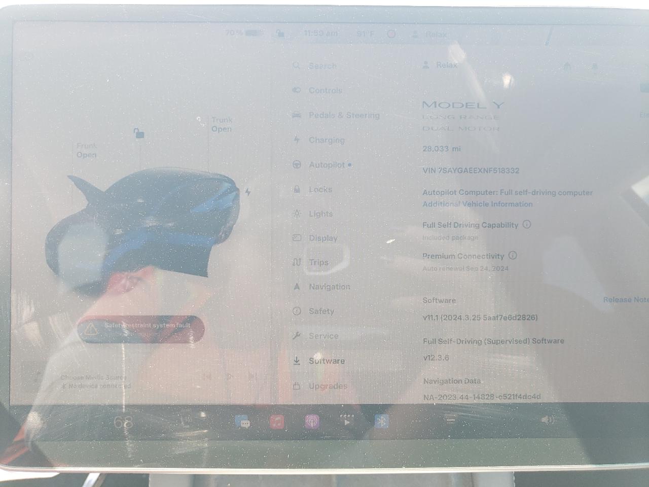 2022 TESLA MODEL Y VIN:7SAYGAEEXNF518332