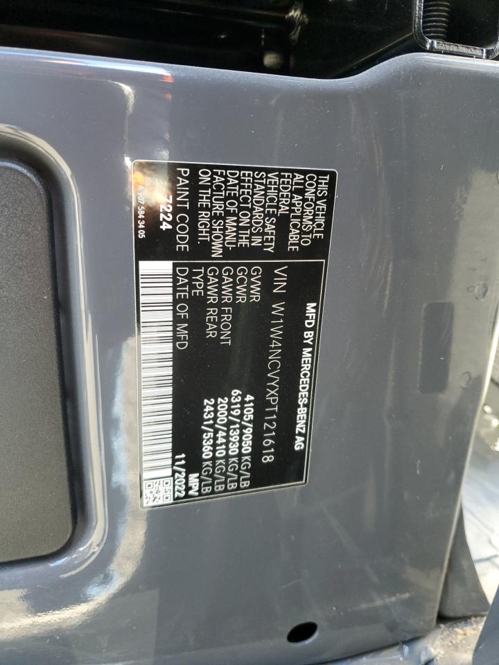 2023 MERCEDES-BENZ SPRINTER 2500 VIN:W1W4NCVYXPT121618