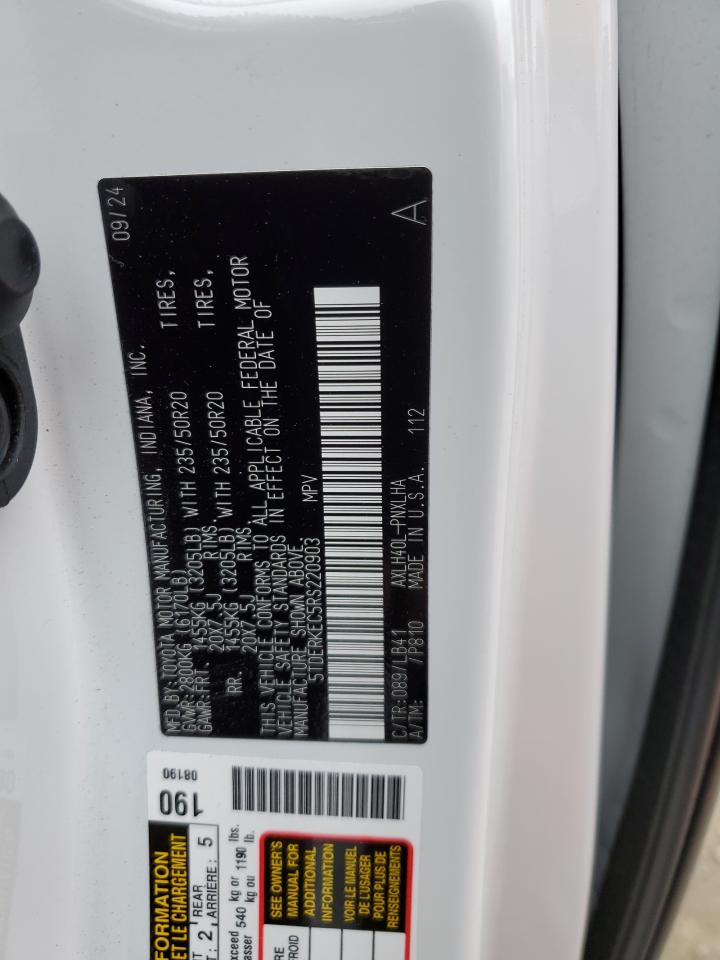 2024 TOYOTA SIENNA LIMITED VIN:5TDERKEC5RS220903