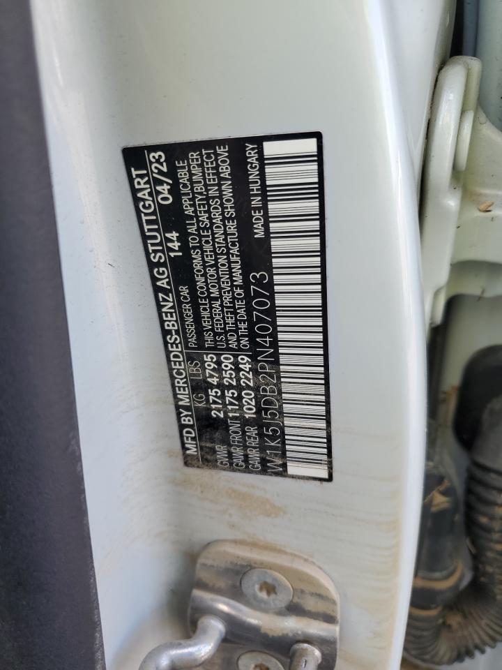 2023 MERCEDES-BENZ CLA 45 AMG VIN:W1K5J5DB2PN407073