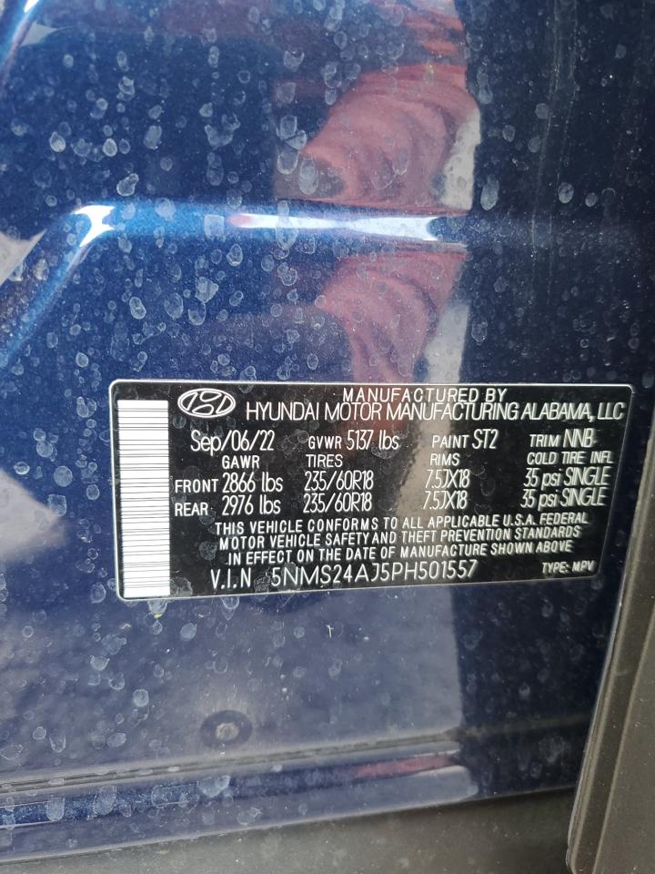 2023 HYUNDAI SANTA FE SEL VIN:5NMS24AJ5PH501557