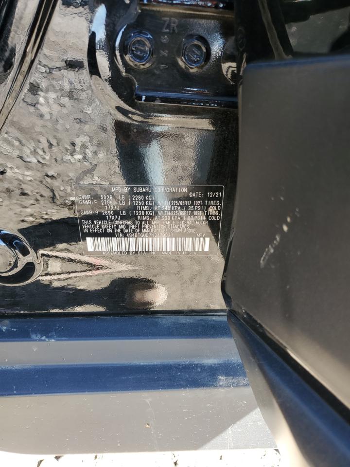 2022 SUBARU OUTBACK WILDERNESS VIN:4S4BTGUD7N3179371