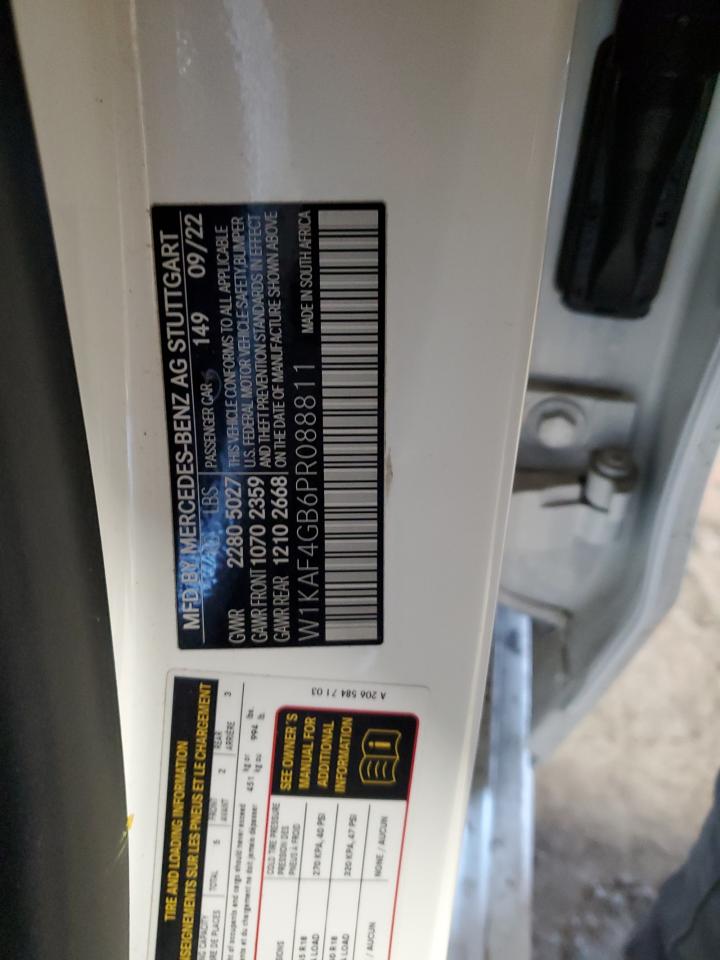 2023 MERCEDES-BENZ C 300 VIN:W1KAF4GB6PR088811