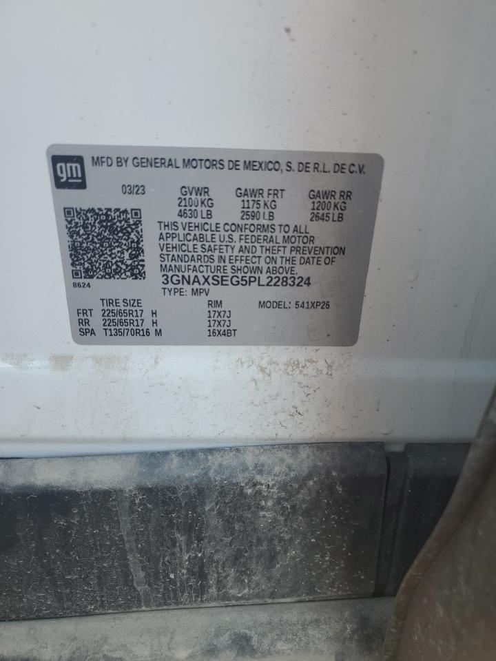 2023 CHEVROLET EQUINOX LS VIN:3GNAXSEG5PL228324