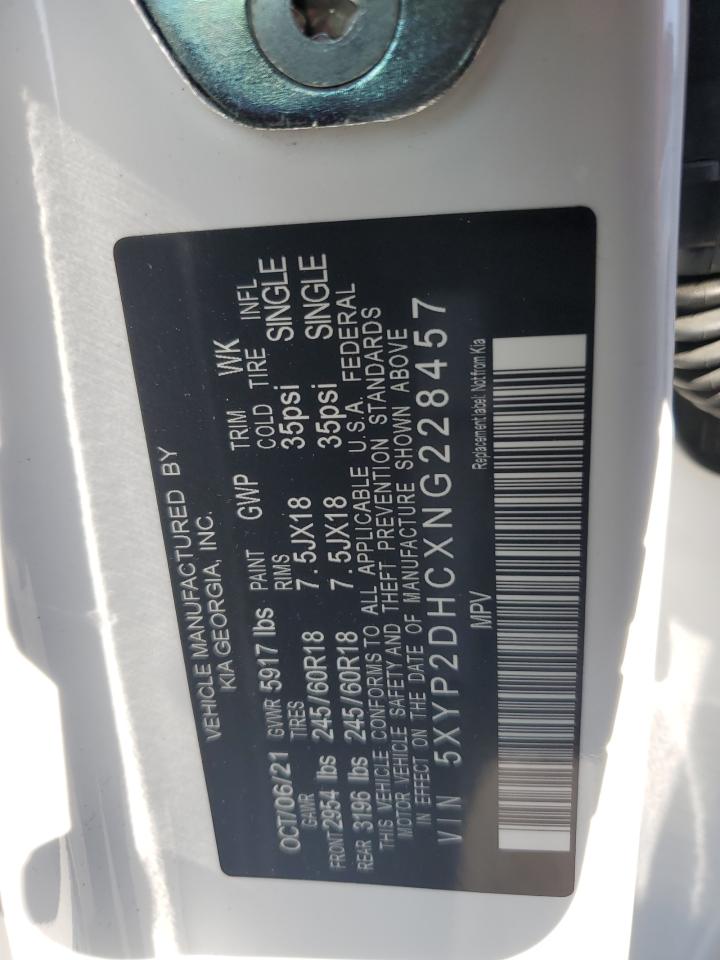 2022 KIA TELLURIDE LX VIN:5XYP2DHCXNG228457