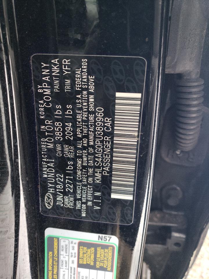 2023 HYUNDAI ELANTRA SEL VIN:KMHLS4AG0PU389960