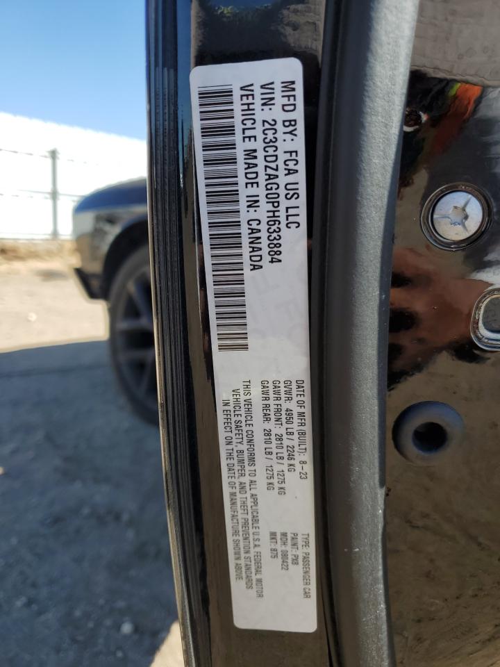 2023 DODGE CHALLENGER SXT VIN:2C3CDZAG0PH633884