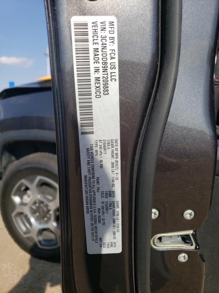 2022 JEEP COMPASS TRAILHAWK VIN:3C4NJDDB9NT209883